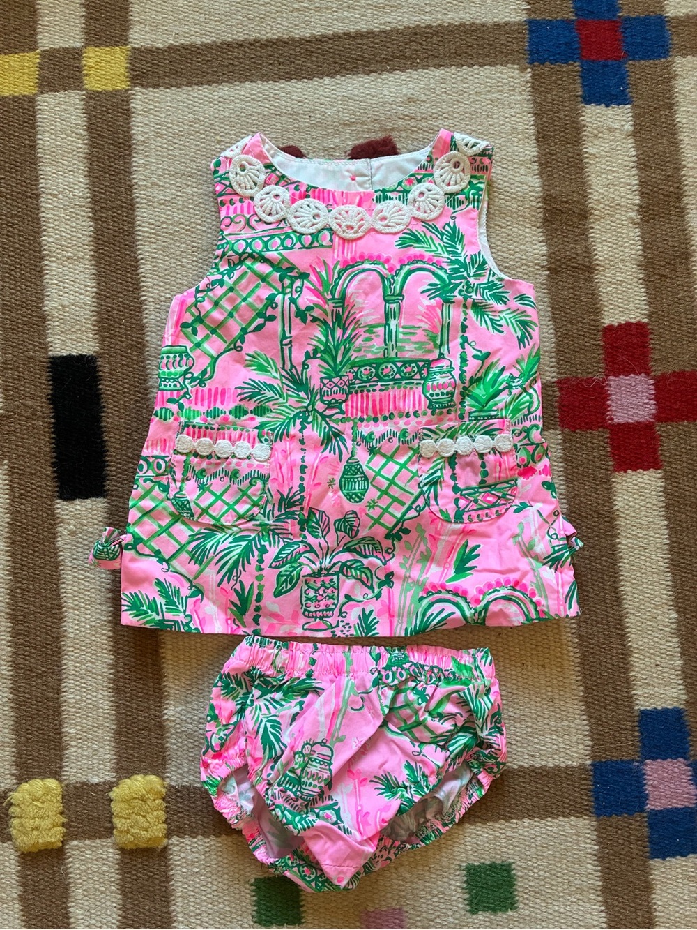 Lilly Pulitzer Mandevilla Baby Always Worth It Dress Set